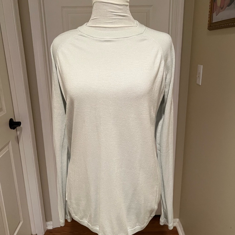 Elegant Women's mint green Long Sleeve Top